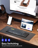 Foldable Bluetooth Keyboard With Touchpad, Full-Size Wireless Folding Keyboards With Backlight, Portable Travel For Ios Android Windows Mac Os, Support 3 Device(Bt5.1 X 3), Black