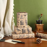 Kraft Animal Wrapping Paper Roll - Mini Roll - 17 Inch X 16.5 Feet - Vintage Funny Trash Friends Opossum Rat Crow Cat Skunk Mouse Design Perfect For Birthday, Party, Holiday