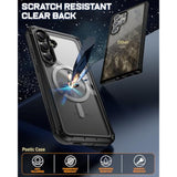 Guardian Magpro Case For Galaxy S25 5G 6.2" (2025), [20Ft Mil-Grade Drop Tested] Built-In Screen Protector [Work With Fingerprint Id] Full Body Shockproof Rugged Clear Case, Black/Clear