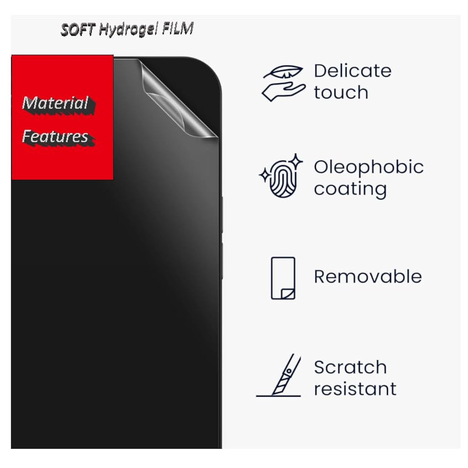 For Iphone 17 Pro Back Screen Protector Ultra Thin Glossy Protective Film -2 Packs-High Transparency