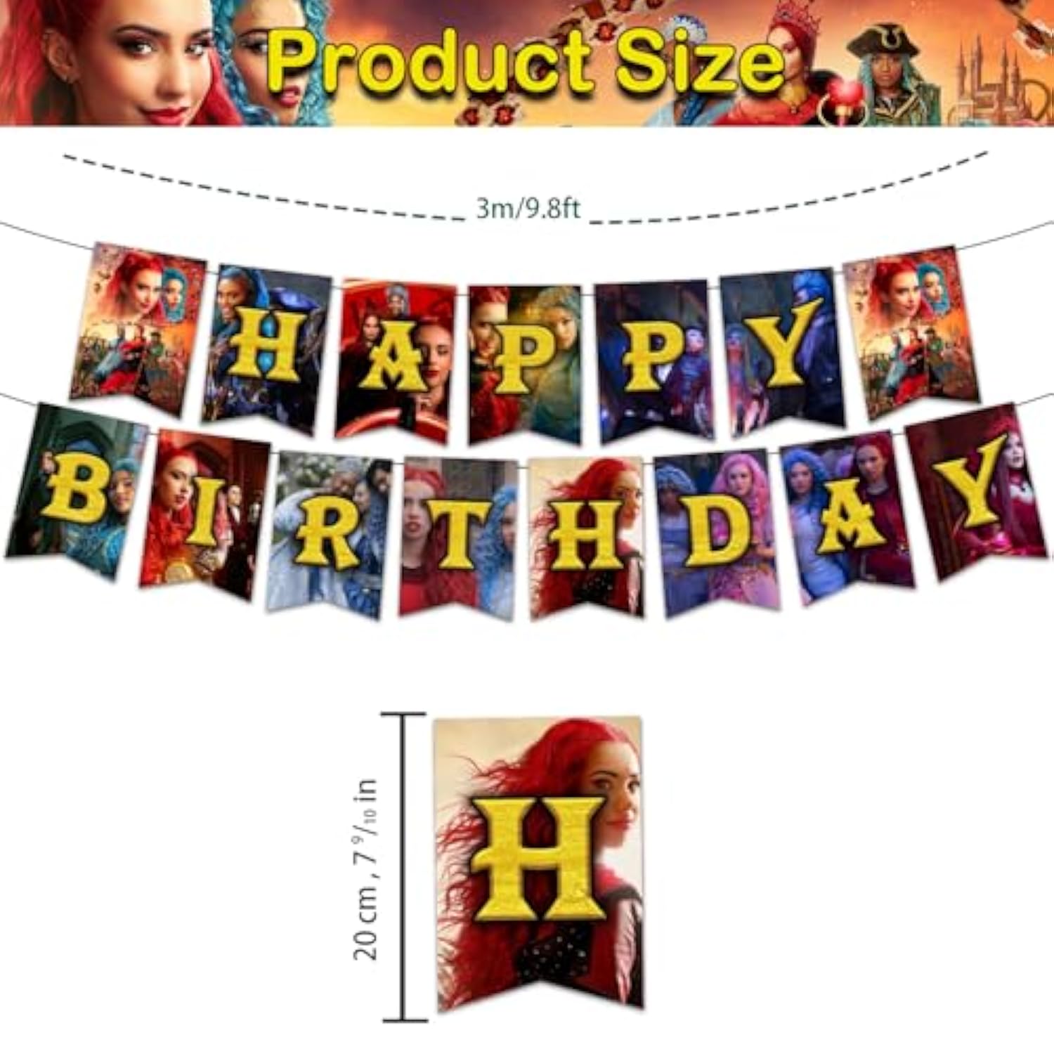 Movie Birthday Decorations, Movie Theme Happy Birthday Banner Hanging Swirls, Party Supplies For Girl Boys Birthday Party, Popular Happy Birthday Decorations