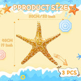 3-Pack Inflatable Starfish Balloons for Under the Sea Party Decorations