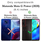 For Moto G Power Case With Screen Protector, Hard Rubber Bumper [Shockproof] Tough Rugged With 360 Rotation Ring Kickstand Cases For Moto G Power 2020 (Red)