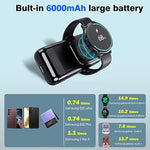 Portable Watch Charger, 6000Mah Watch Charger For Galaxy Watch 7/Ultra/6/6 Classic/5 Pro/5/4 Classic/4/3/Active 2, 2 In 1 Phone And Watch Charger For Galaxy S25 Ultra/S24 Ultra/Z Fold6/Z Flip6/S23