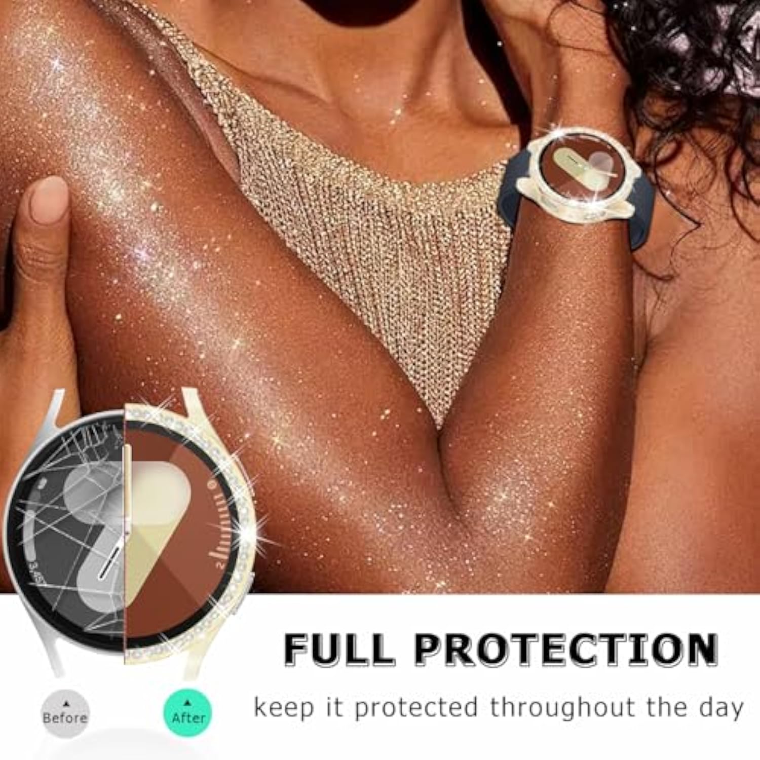 [12Pack] Bling Case Compatible With Samsung Galaxy Watch 7 40Mm 2024 Screen Protector, Hd Full Protection Flexible Tpu Watch Bumper Cover Anti Scratch Samsung Watch 7 Accessory (40Mm)