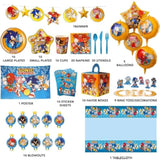 Sonic The Hedgehog Birthday Party Kit - Complete Supplies For 10, Video Game Themed Decorations, Licensed Banner, Plates, Cups, Balloons, Games, And Favors For Kids' Celebration