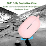 Case Cover Compatible With Beats Solo Buds Earbuds, Soft Silicone Protective Skin With Bling Keychain Accessories For Women Girl (Pink)