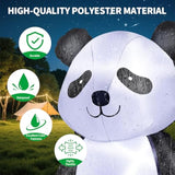 6 Feet Tall Inflatable Panda Decorations – Blow Up Outdoor Lawn Decor With Led Light, Cute Standing Panda Inflatable For