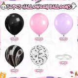 50Pc 12" Pink Halloween Balloons – Bat Confetti & Birthday Party Decorations