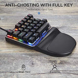 Mechanical Numeric Keypad Hot-Swap Red Axis Wired Gaming Rgb Backlit Pbt Keycap 21 Keys Mini Numpad Portable Keypad Extended Layout(Red Axis)