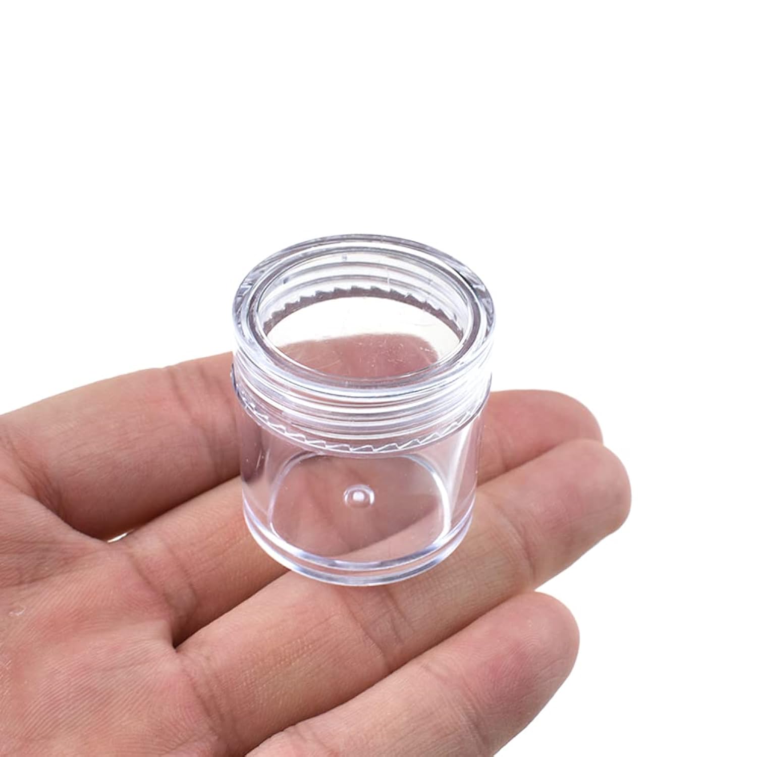 8Pcs 10Ml/0.35Oz Clear Acrylic Empty Paint Container Mini Paints Pot Slime Containers Paint Slime Cup Airtight Paints Storage Bead Craft Storage Container With Lids For Kid Classroom Art Craft