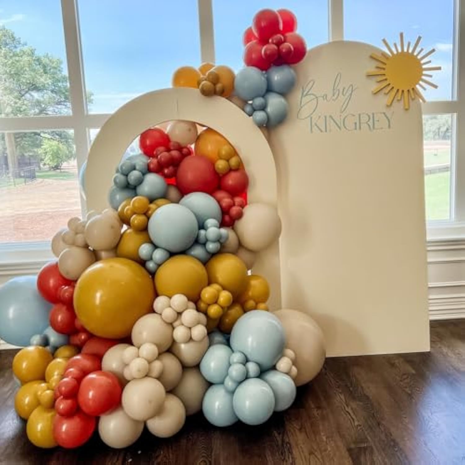 Here Comes The Sun Balloon Arch Kit: Retro Baby Shower Decor