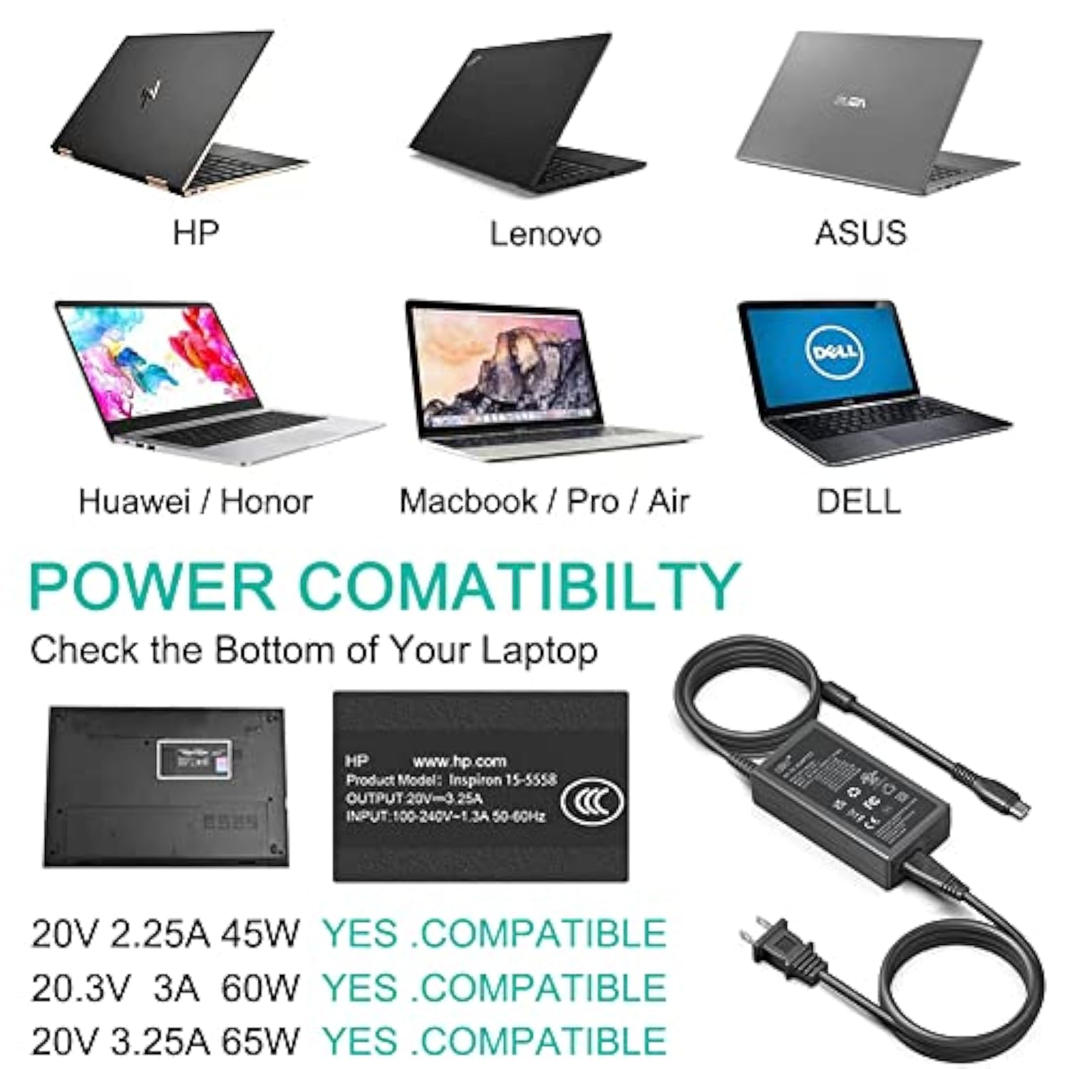 Pd 65W Type C Usb-C Ac Charger Fit For Lenovo Thinkbook 13S 13X 14 14S 15 16 P