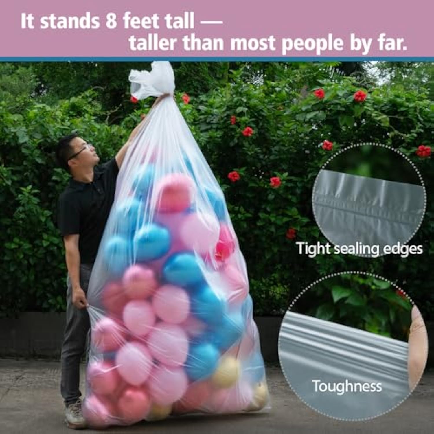 2 Pcs 59 X 98.4 Inches Balloon Bags For Transport Extra Large, Transport Balloons For Weddings, Birthday Parties