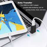 180 Degree Usb A Male To Usb C Female Adapter, Back Angled Opposite U Shape Us