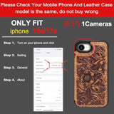Brown Real Leather Wallet Case Compatible with iPhone 16e/17e 6.1 Inch