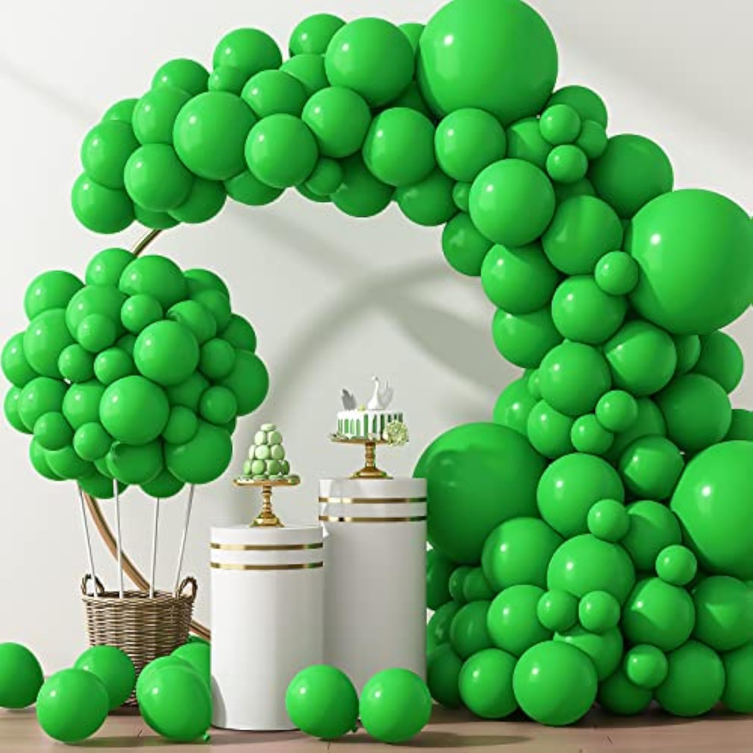 Green Balloon Garland Kit: 129 Piece Latex Party Decorations