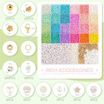 3Mm Glass Seed Beads For Bracelet Jewelry Making 24 Colors Bracelet Making Kit For Girls Adults Diy Friendship Bracelets Kits With Letter Beads