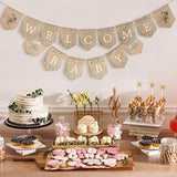 Welcome Baby Banner Greenery Banner Bunting Garland Burlap Greenery Decorations Sign For Gender Neutral Baby Shower Rustic Boho Decor Party Favors