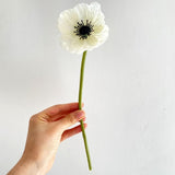 Artificial Flowers False Poppy Flowers,10 Pcs Artificial Poppy Silk Fake Flowers,No Fade Pu Fake Latex Flowers For Kitchen Table Centerpiece Wedding Holiday Bridal Bouquet Home Party Decor (White)