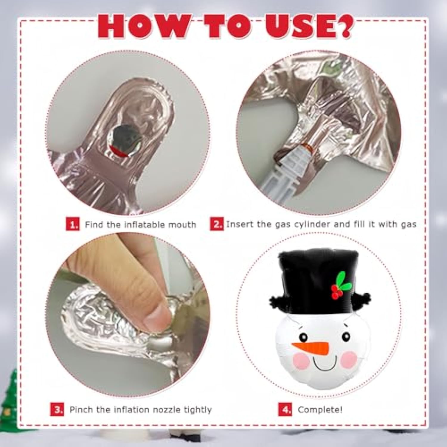 3pcs 22 Inch Christmas Snowman Mylar Balloons Party Decorations Supplies