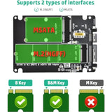 M.2 Ngff To Sata Adapter Msata And B Key/B&M Key M.2 Ngff Sdd To 2.5" Sata Iii