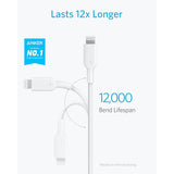 Anker USB C to Lightning Cable, 321 USB-C to Lightning Cable (6ft,White), MFi Certified for iPhone 13 Pro 12 Pro Max 12 11 X XS, AirPods Pro, Supports Power Delivery (Charger Not Included)