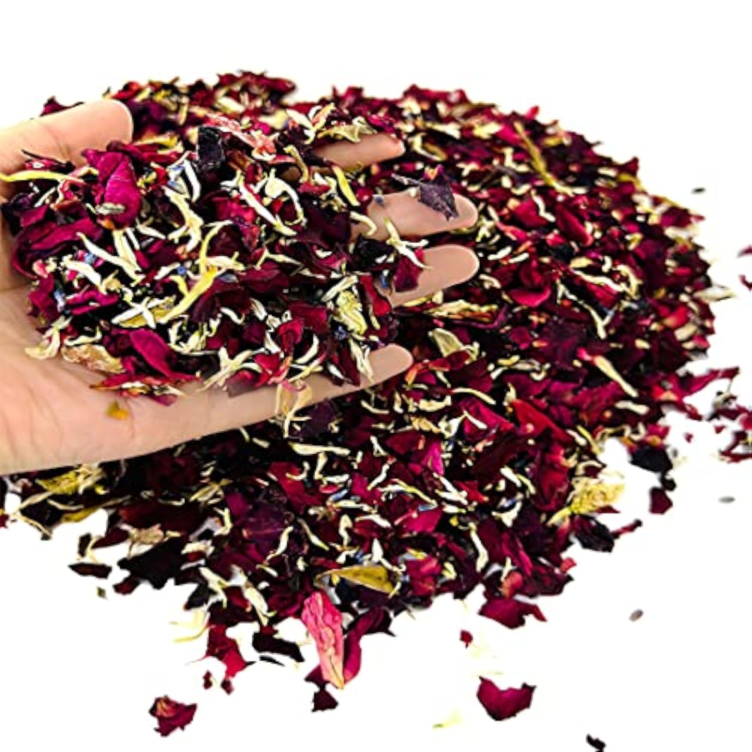 Wedding Confetti Dried Flower Petals, 100% Natural Confetti Dried Petal Biodegradable For Wedding And Party Decoration*115G Red Roses