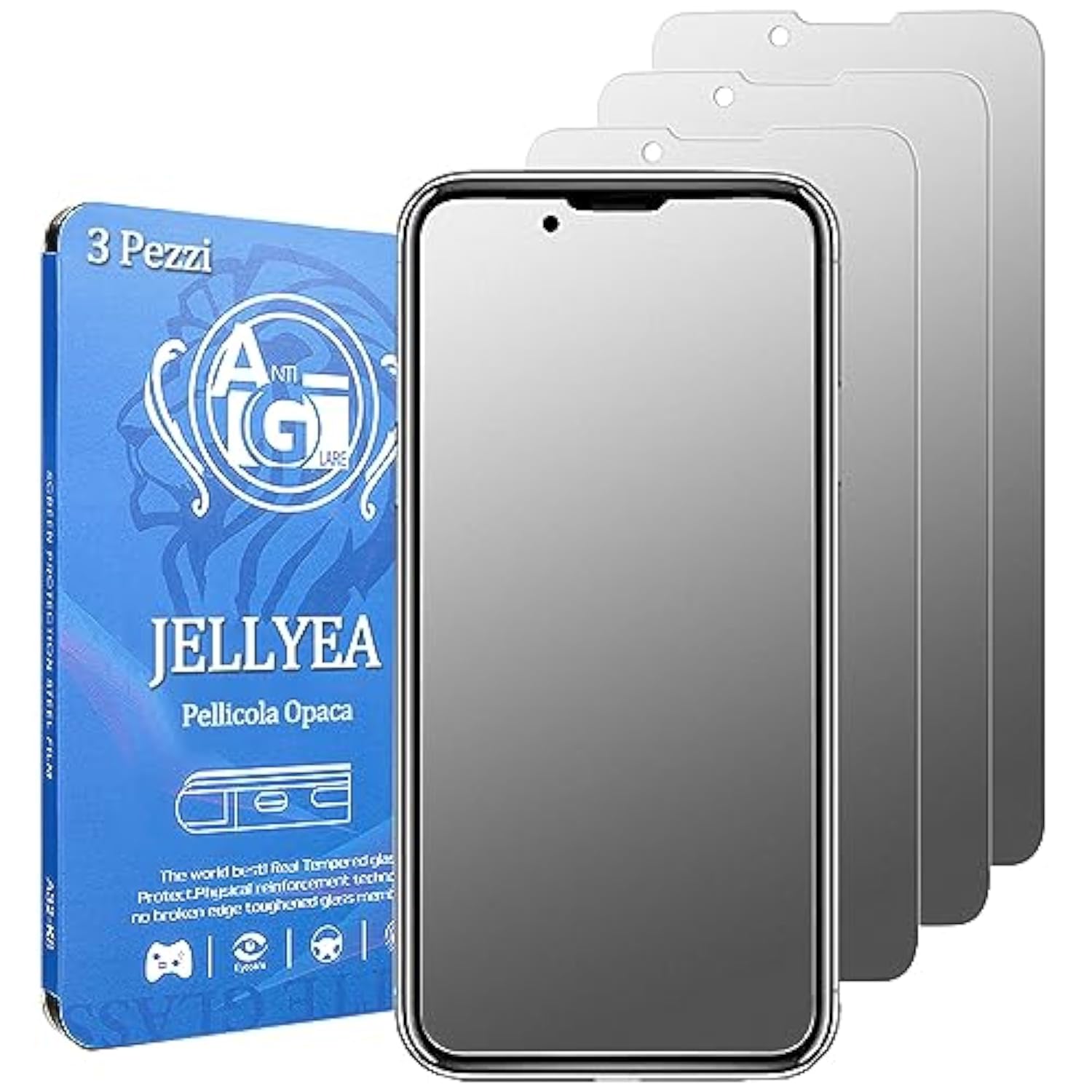 3 Pack Matte Tempered Glass For Iphone 13 Pro Max - Anti-Glare, Anti-Fingerprint & Scratch Resistant Screen Protector - Case Friendly, Bubble Free