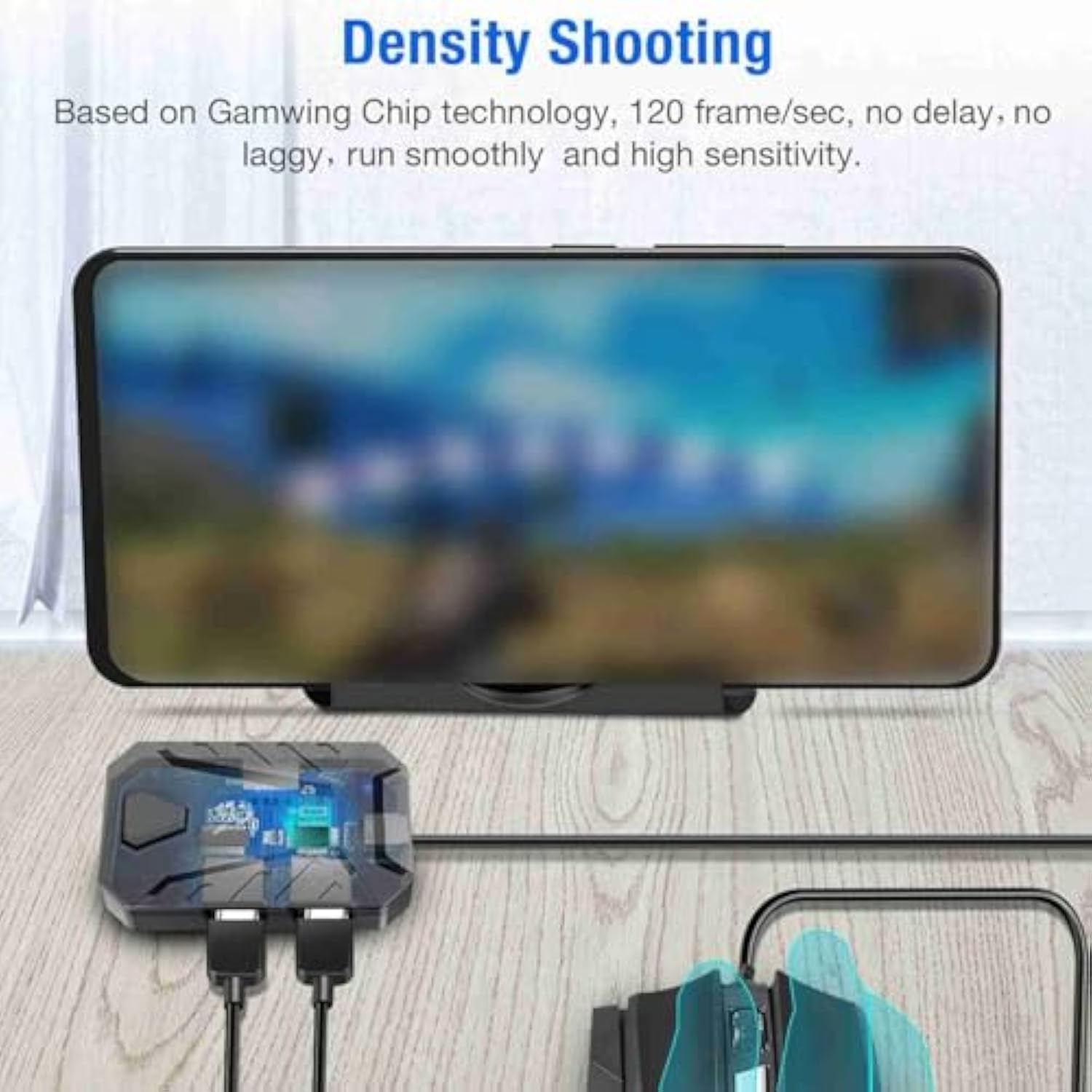 Gaming Keyboard Mouse Converter,Usb 2.0 Mobile Gaming Keyboard Mouse Converter Adapter,Bluetooth 4.0,With Adjustable Stand,For Android (Black)