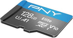 128GB Elite microSDXC, 100MB/s, Class 10, U1, V10, A1, Full HD, UHS-I