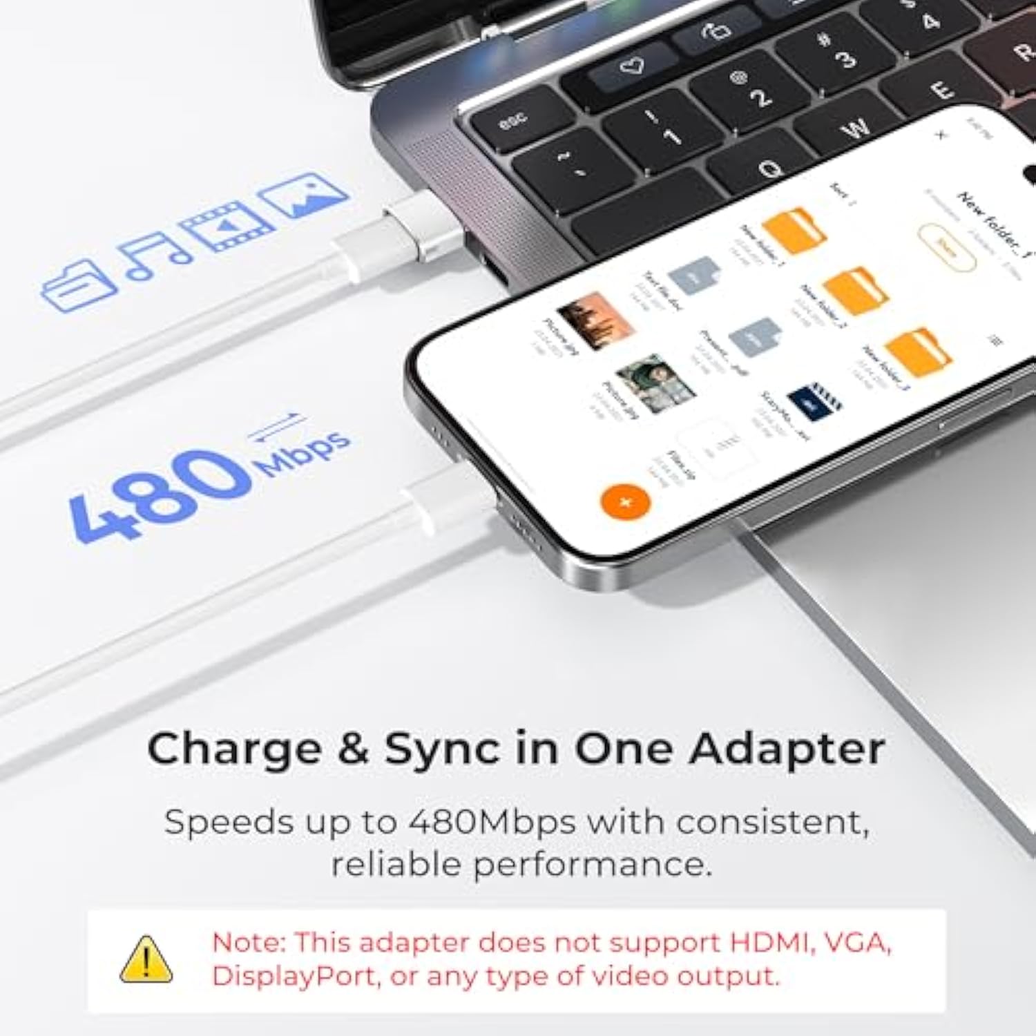 Type C Female to A Male Cable Converter for Apple & Samsung Cell Phones