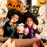 Halloween Foil Balloon Set Trick Treat Pumpkin Balloons for Kids Birthday Party Decorations