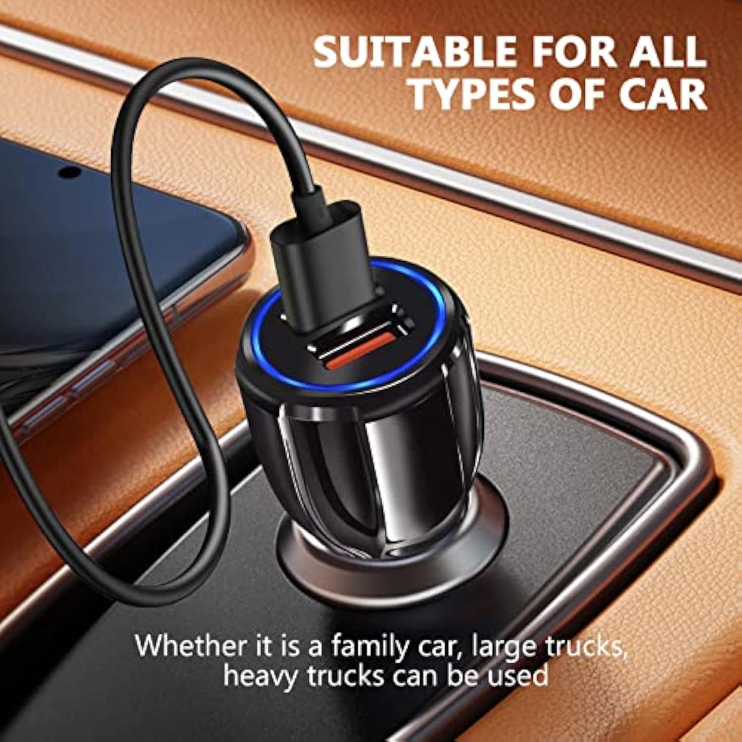 Car Charger Mirco Usb Charging Cable Fit For Alcatel Go Flip, Go Flip 3, Go Flip V,Att Cingular Flip 2/3, Myflip, Quickflip, Smartflip 4052R 4051S 5044C 5002R, 1X 1C 1S X1,Tcl A2/A3 Phone Cord