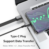 Usb C Splitter Cable,Usb A Male To 3 Type-C Male Charge Cable,3 In 1 Nylon Bra