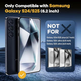 [4-Pack For Samsung Galaxy S25/S24 Screen Protector 5G [Not Glass] - Film For S24 And S25 Screen Protector [7H Hybrid][Fingerprint Compatible][Alignment Tool]