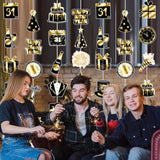 8pcs New Year 2026 Hanging Garlands Countdown Party Decorations for NYE