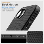 Spigen for iPhone 16e Case, Liquid Air MagFit [Compatible with Magsafe Accessories] [Military-Grade Protection] - Matte Black