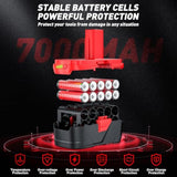 7000mAh 19.2V C3 Battery Replacement for Craftsman DieHard XCP Cordless 2-Pack
