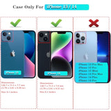 iPhone 13/14 Case with HD Screen, Slide Camera Cover, Kickstand, Red