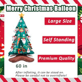 60-Inch Standing Christmas Tree Foil Balloon Large New Year & Holiday Decor