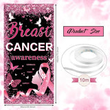 Breast Cancer Awareness Door Decorations Breast Cancer Awareness Banner Breast Cancer Awarenesss Door Banner for October Breast Cancer Month Party Decorations, 71 x 35 Inch (BLACK)