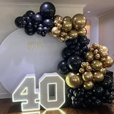 18 Inch Black Balloons Latex Party Balloons 20 Pack Big Black Thicker Balloons Large Round Helium Balloon For Christmas Thanksgiving Baby Shower Wedding Birthday Father'S Day Party Decorations