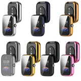 Screen Protector Case for Amazfit Bip 3/Bip 3 Pro Watch TPU Slim Case Cover with Plating Metal Color Frame and 3D Full Coverage Shell Protective for Bip 3/Bip 3 Pro SmartWatch (7 Colours)