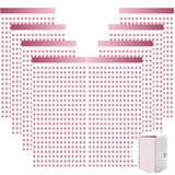 8 Pcs Heart Foil Curtain Galentine Party Decoration 3.3X6.6 Ft Heart Streamer Fringe Photo Backdrop For Bachelorette Birthday Engagement Party Supplies Props(Pink)