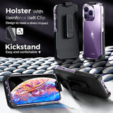 For Iphone 14 Pro Max Case With Belt Clip, Shockproof Protective Bumper & Slim Cover Holster Case With Clip, Not Yellowing Phone Case For Apple Iphone | Crystal Clear