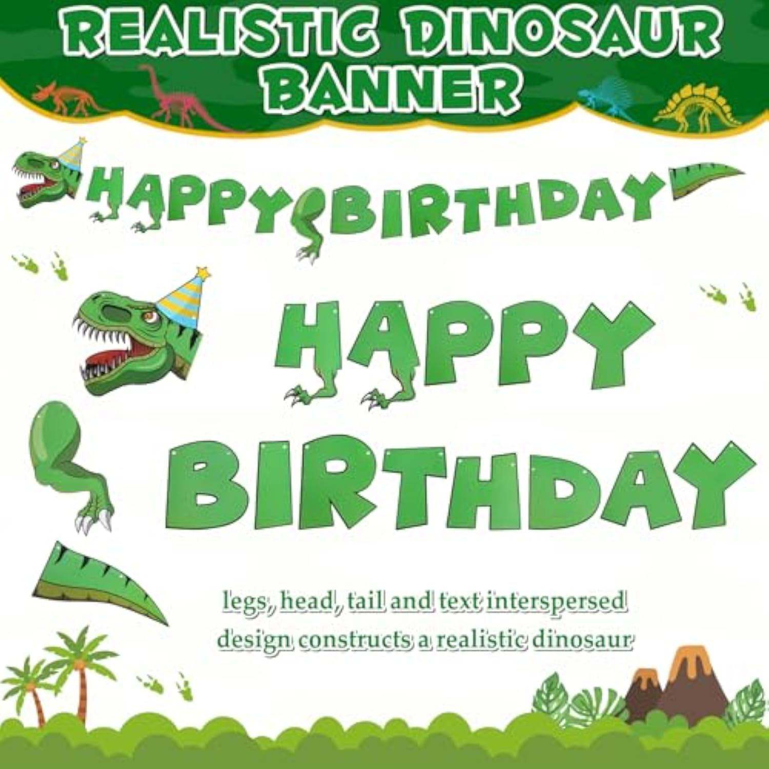 177 Pcs Dinosaur Birthday Party Supplies, 25 Guest Dinosaur Theme Tableware Set Includes Dino Plates, Cups, Napkins, Cutlery, Tablecloth, Banner, Dino Party Decorations For Boys Birthday