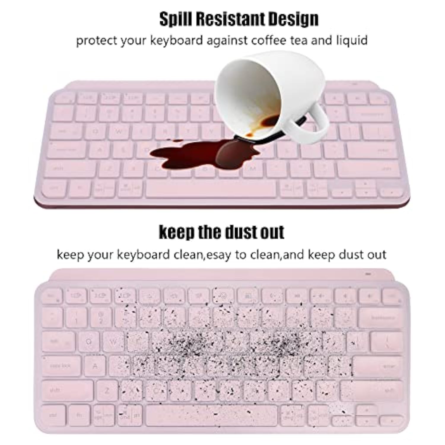 co2CREA Soft Skin Cover Compatible with Logitech MX Keys Mini Minimalist Wirel