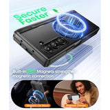 Magnetic For Samsung Galaxy Z Fold 6 Case With Privacy Screen Protector, [Compatible With Magsafe][Anti Spy]Built-In S Pen Holder & Kickstand, Full-Body Shockproof Phone Case For Z Fold 6, Black