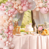 Pink Balloon Arch Kit 126 Pcs Light Pastel Pink Sand Balloon Garland Kit Include Macaron Orange Balloons For Wedding Birthday Baby Shower Gender Reveal Decorations